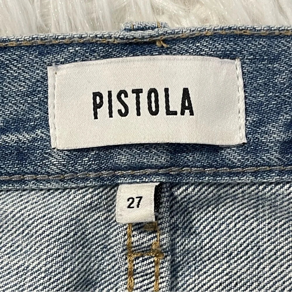 Pistols Jeans Womens 27 Blue Distressed Frayed Hem Pockets - Picture 3 of 10